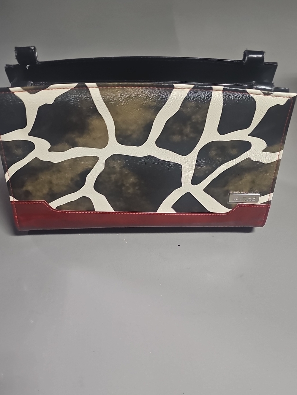 MICHE Jayma Classic Miche Shell Black, Red, & Cream Animal Print